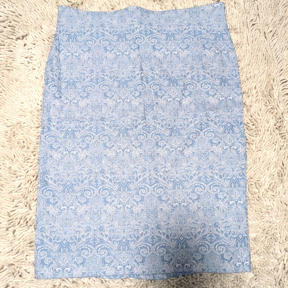 Attyre New York Blue Patterned Skirt- Size 14